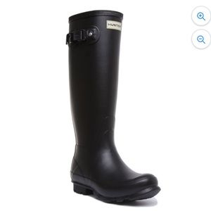 Hunter Norris Field Women's Tall Rain Boot In Black Size 10